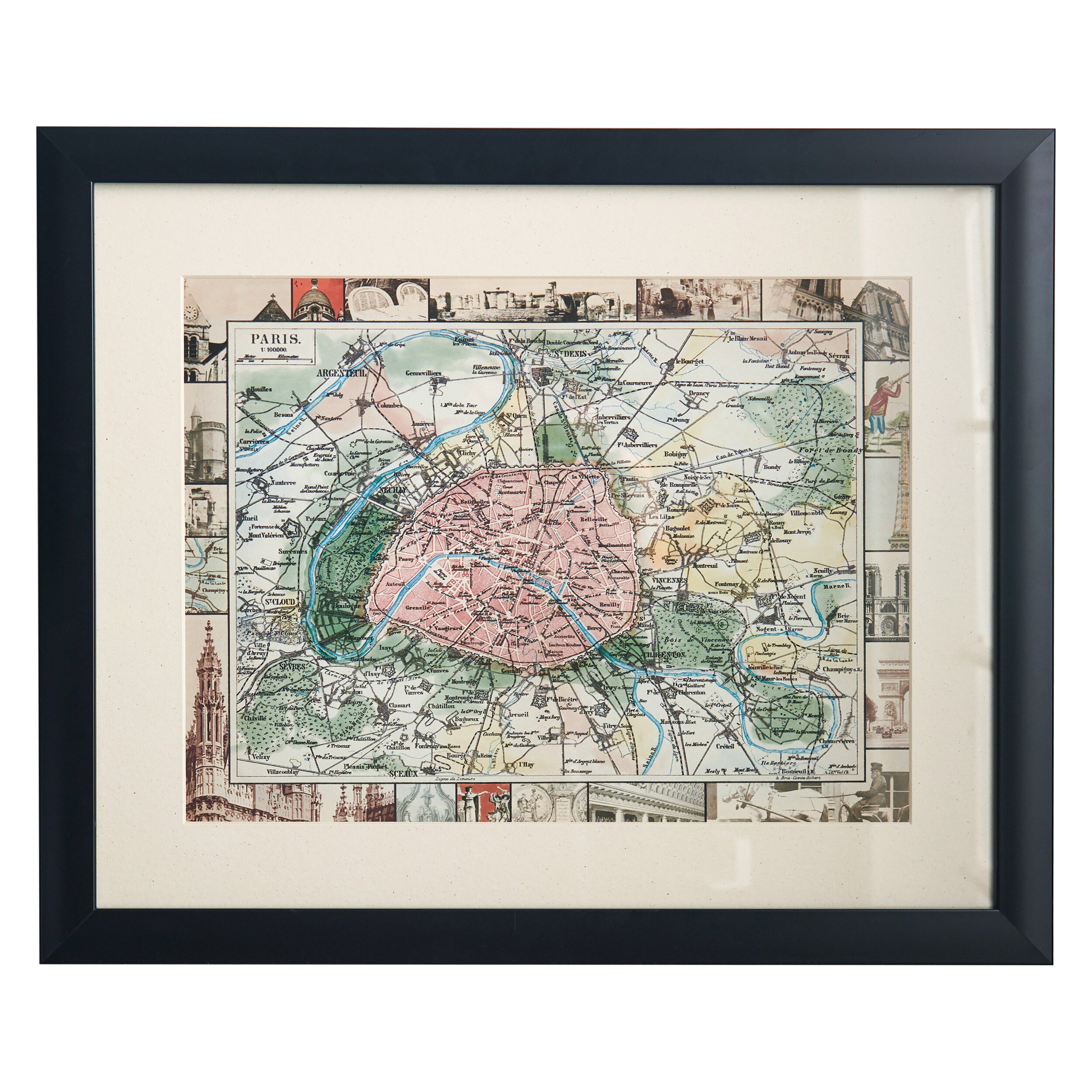 Paris Map Wall Art