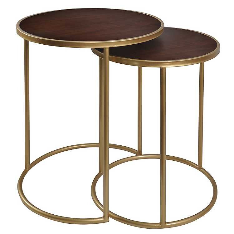 Nesting Round Side Table Set of 2