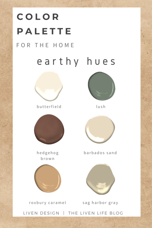 Earthy Hues Color Palette For The Home Liven Design - Earthy Paint Color Schemes