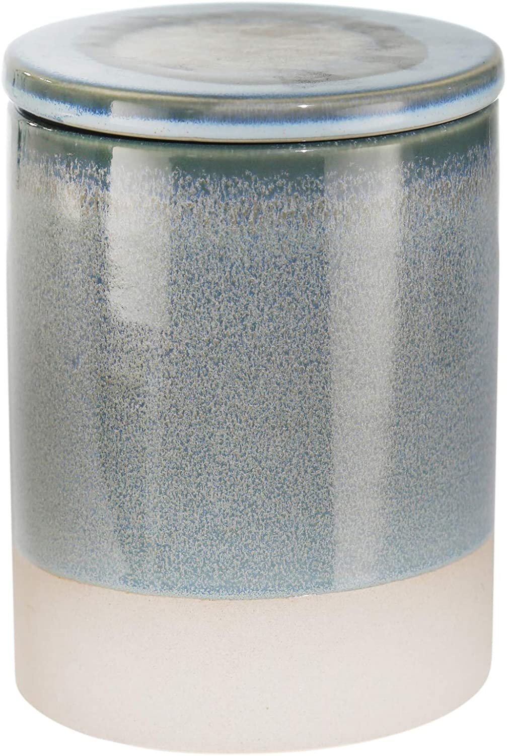 Blue Ceramic Jar with Lid