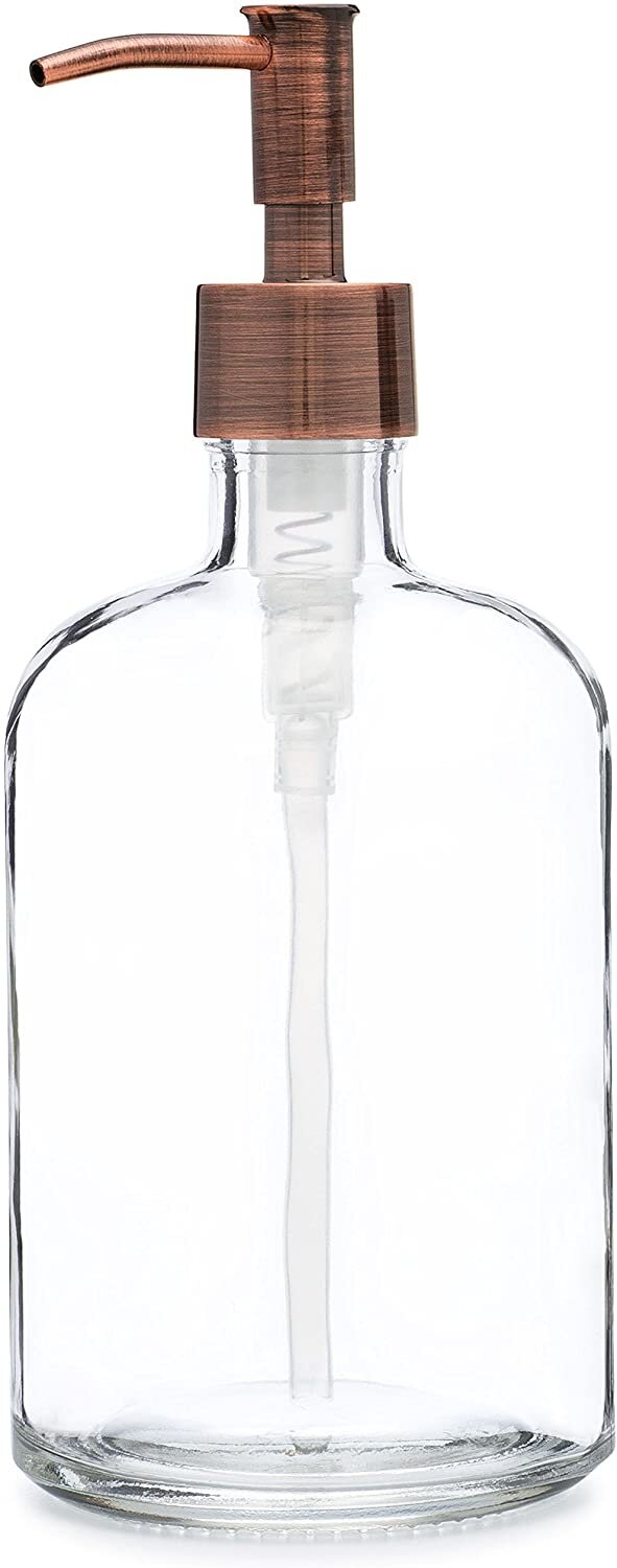 Clear Glass Soap Dispenser