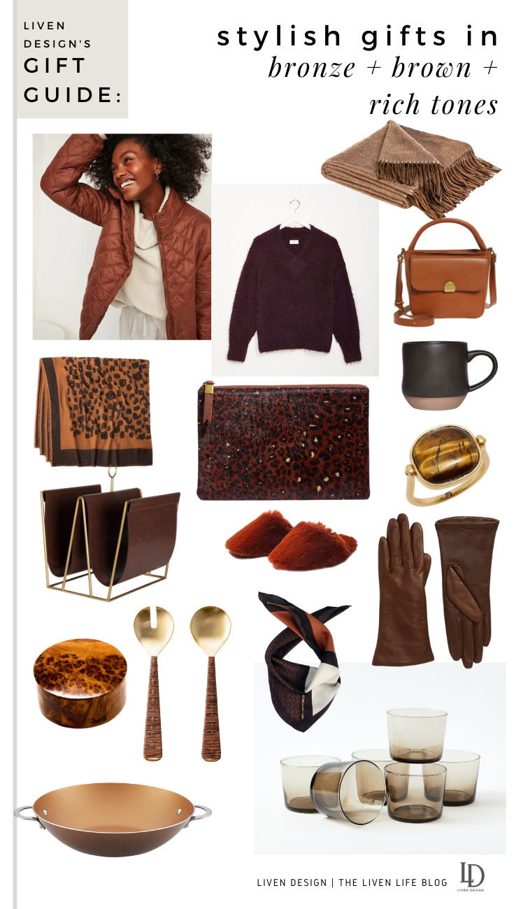 Holiday Gift Guide: Stylish Gifts in Bronze, Brown, &amp; Rich Tones