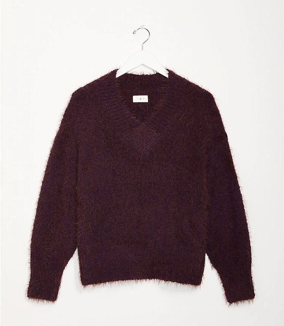 Boucle V-Neck Sweater