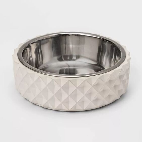 Concrete &amp; Stainless Steel Bowl
