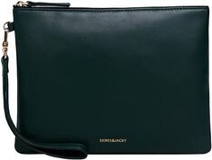 Green Leather Clutch Bag
