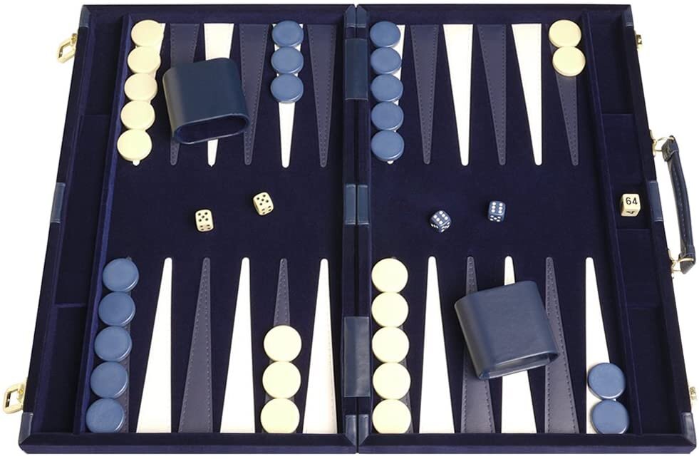 Blue Backgammon Game