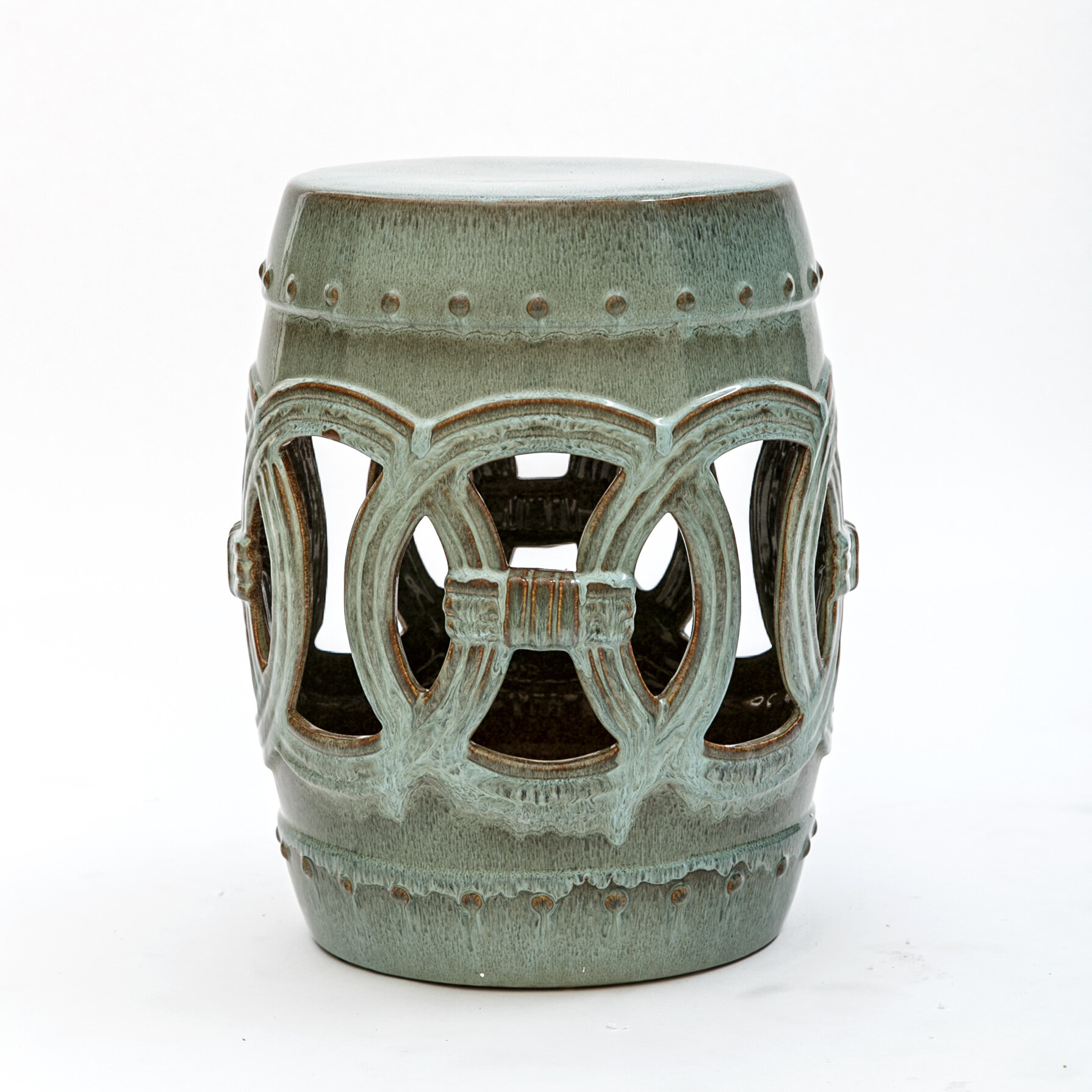 Teal Garden Stool Set of 2