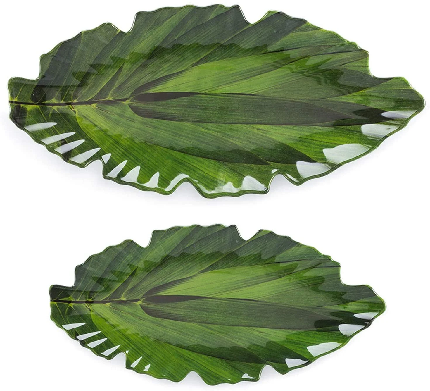 Leaf Melamine Platter Set