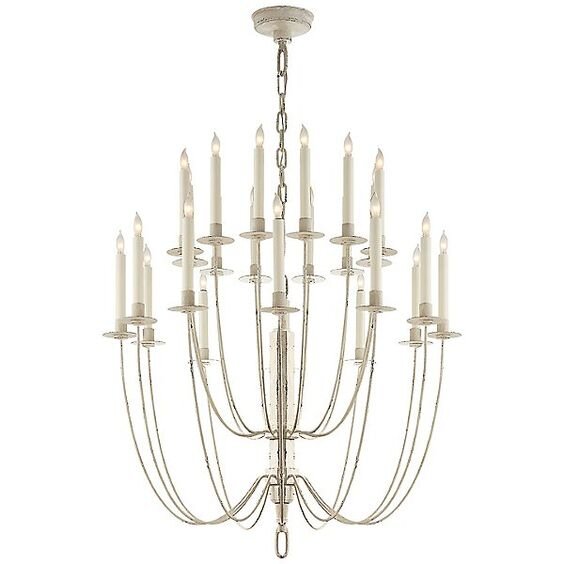 White 2-Tier Chandelier
