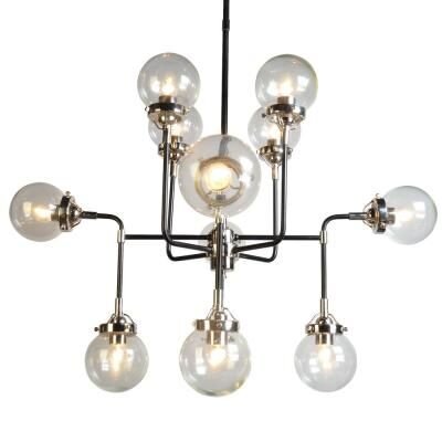 Black &amp; Chrome Chandelier