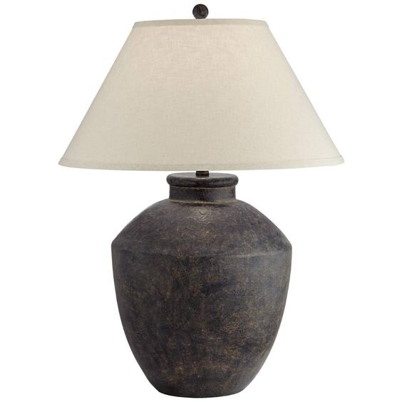 Black Terracotta Jar Lamp