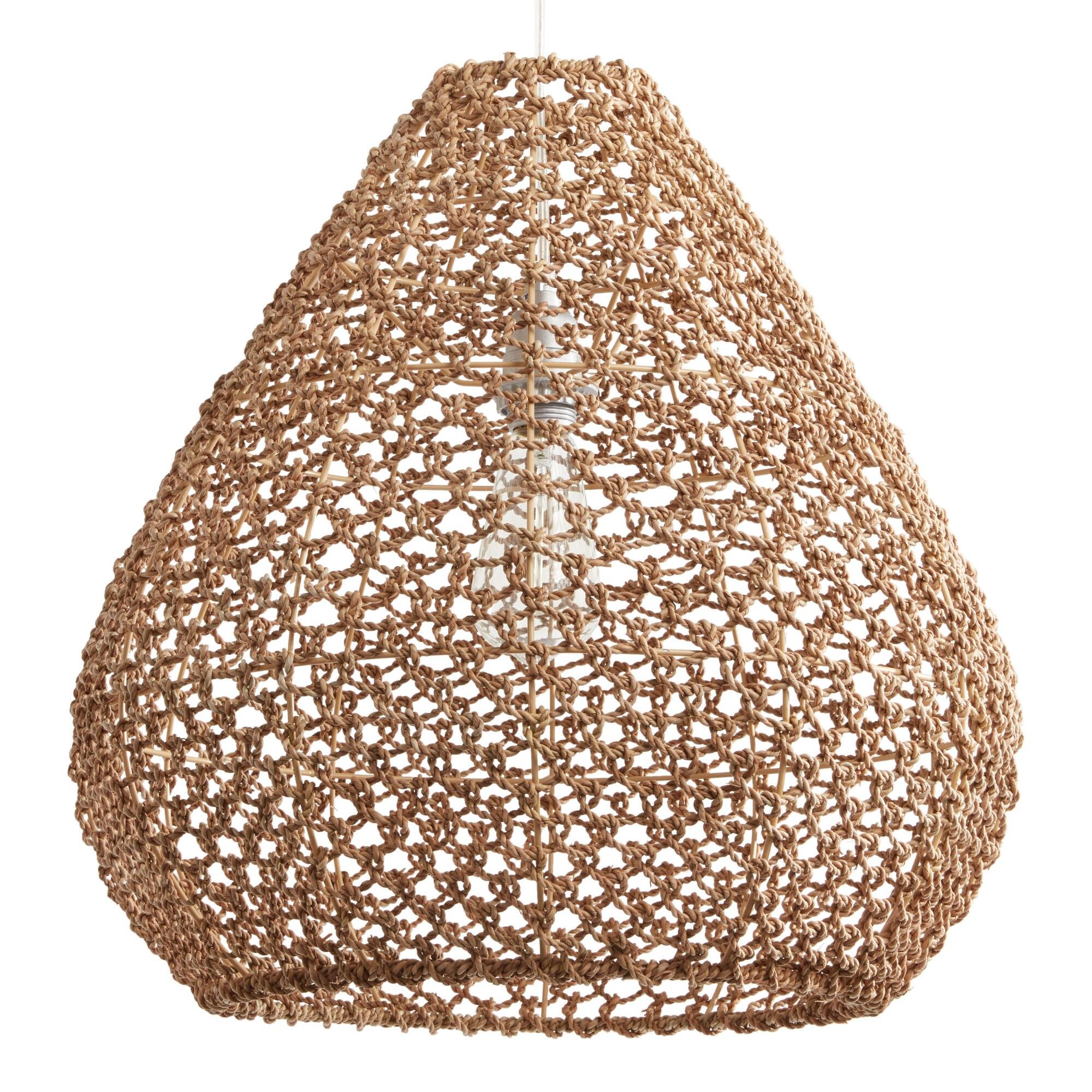 Teardrop Seagrass Pendant Shade