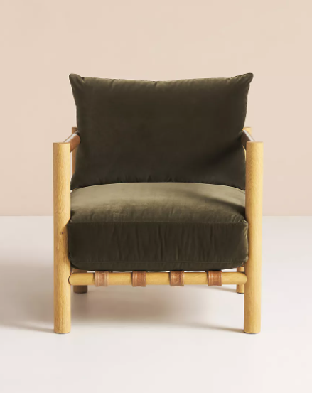 Velvet Caillen Accent Chair