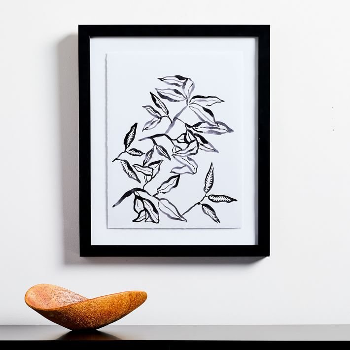 Leafy Sketch Framed Art