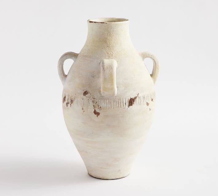 White Artisan Vase