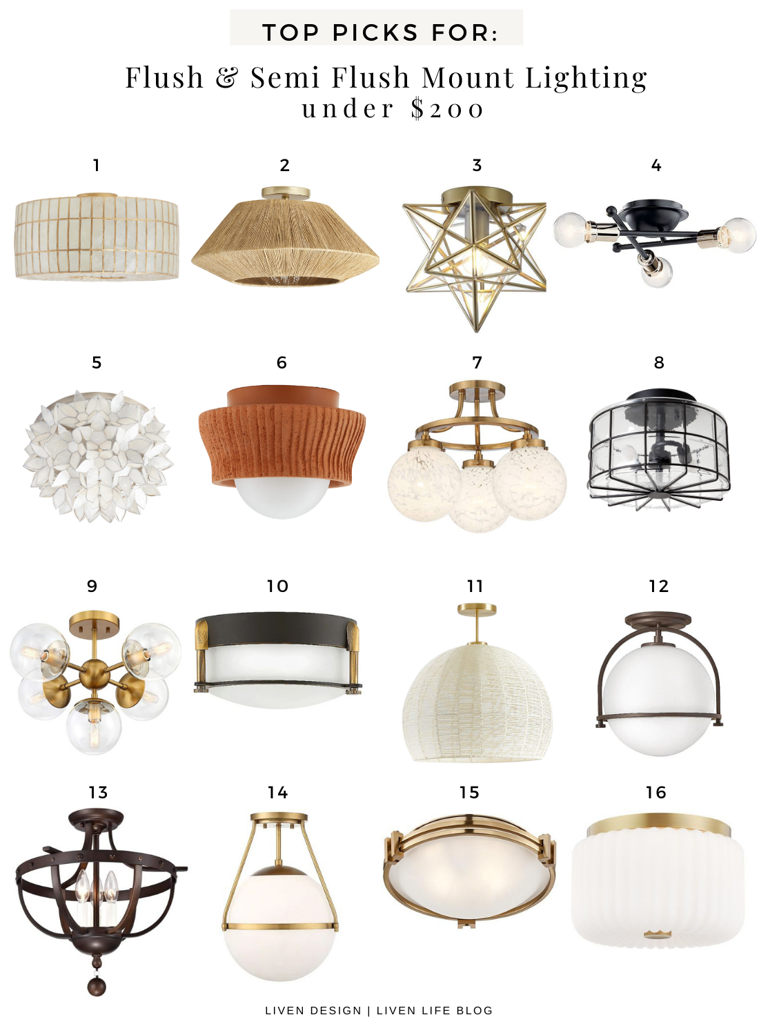 Stylish Ceiling Lights Under $200