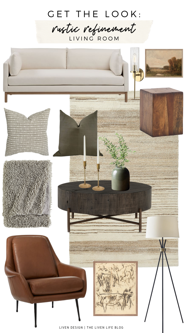 Get The Look: Rustic Refinement Living Room