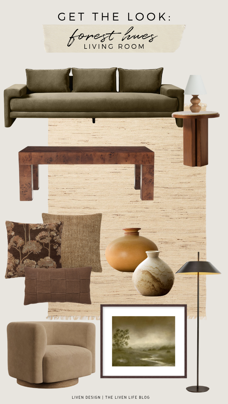 Get The Look: Modern Forest Hues Living Room