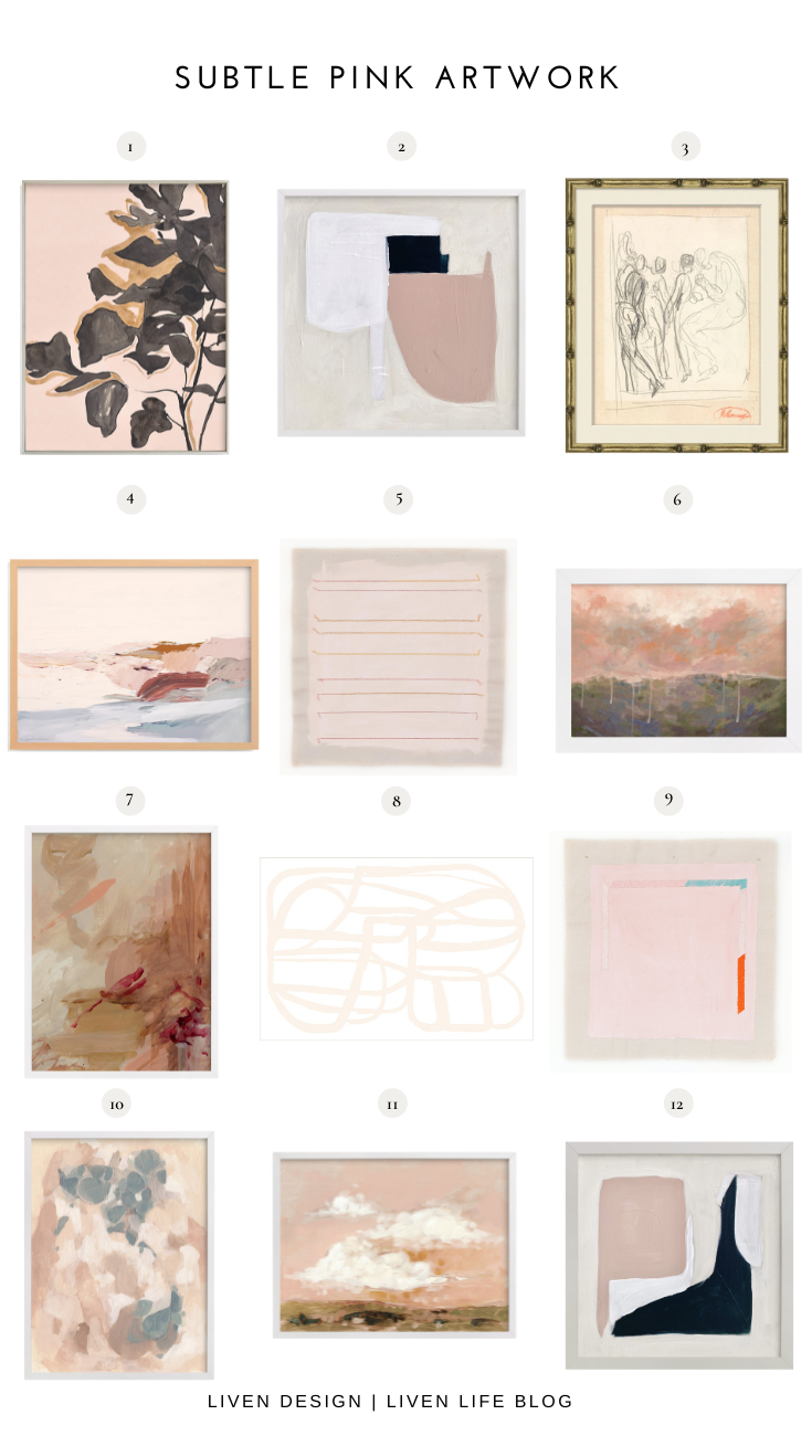 Blush & Pink Artwork For The Home At Every Pricepoint — LIVEN DESIGN