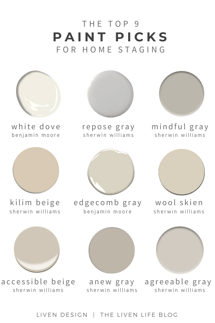 Best Paint Colors for Staging Your Home To Sell — LIVEN DESIGN