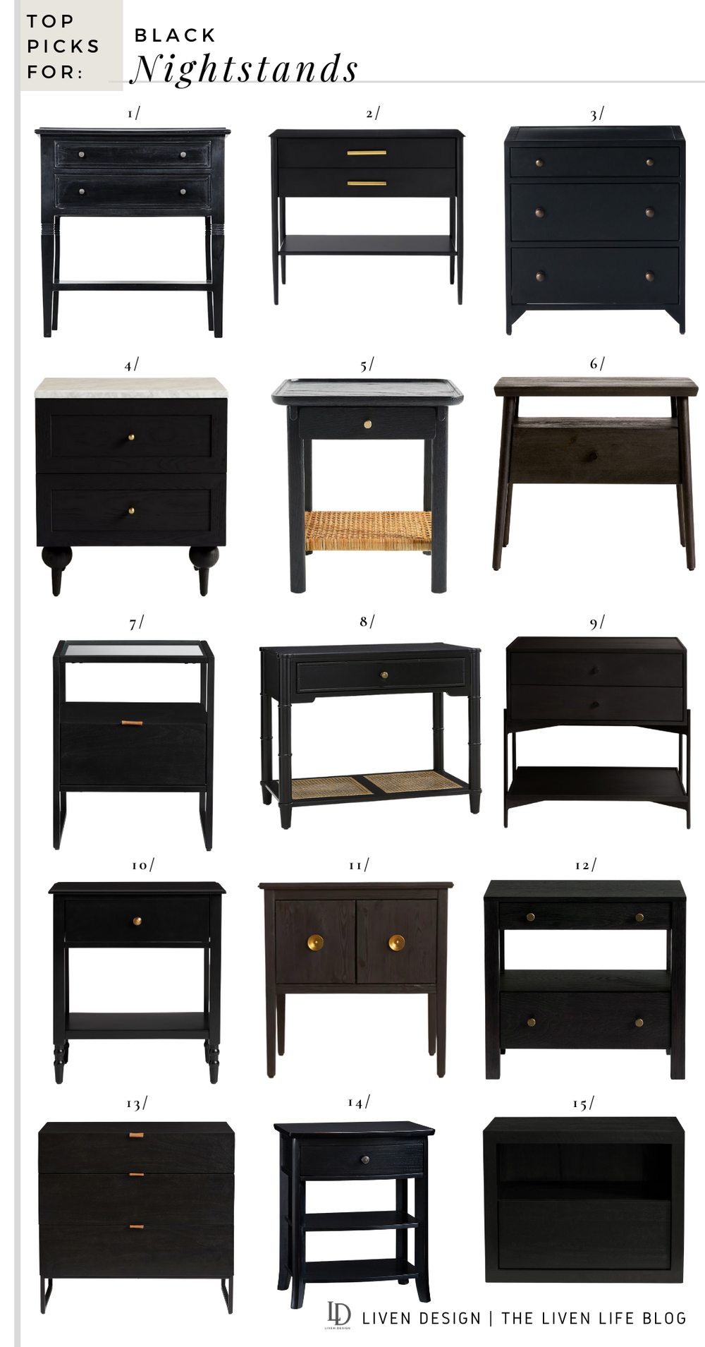 Best of Black Nightstands — LIVEN DESIGN
