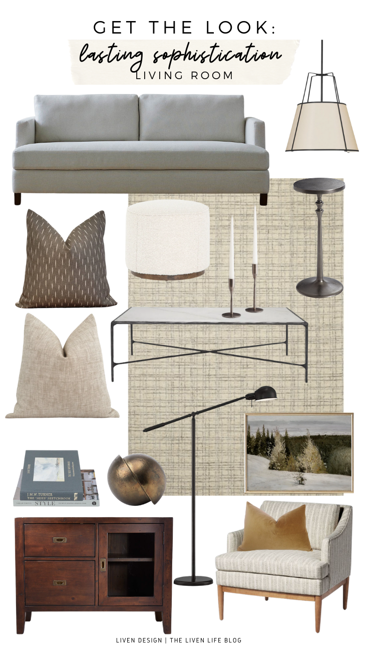 Get The Look: Lasting Sophistication Living Room — LIVEN DESIGN
