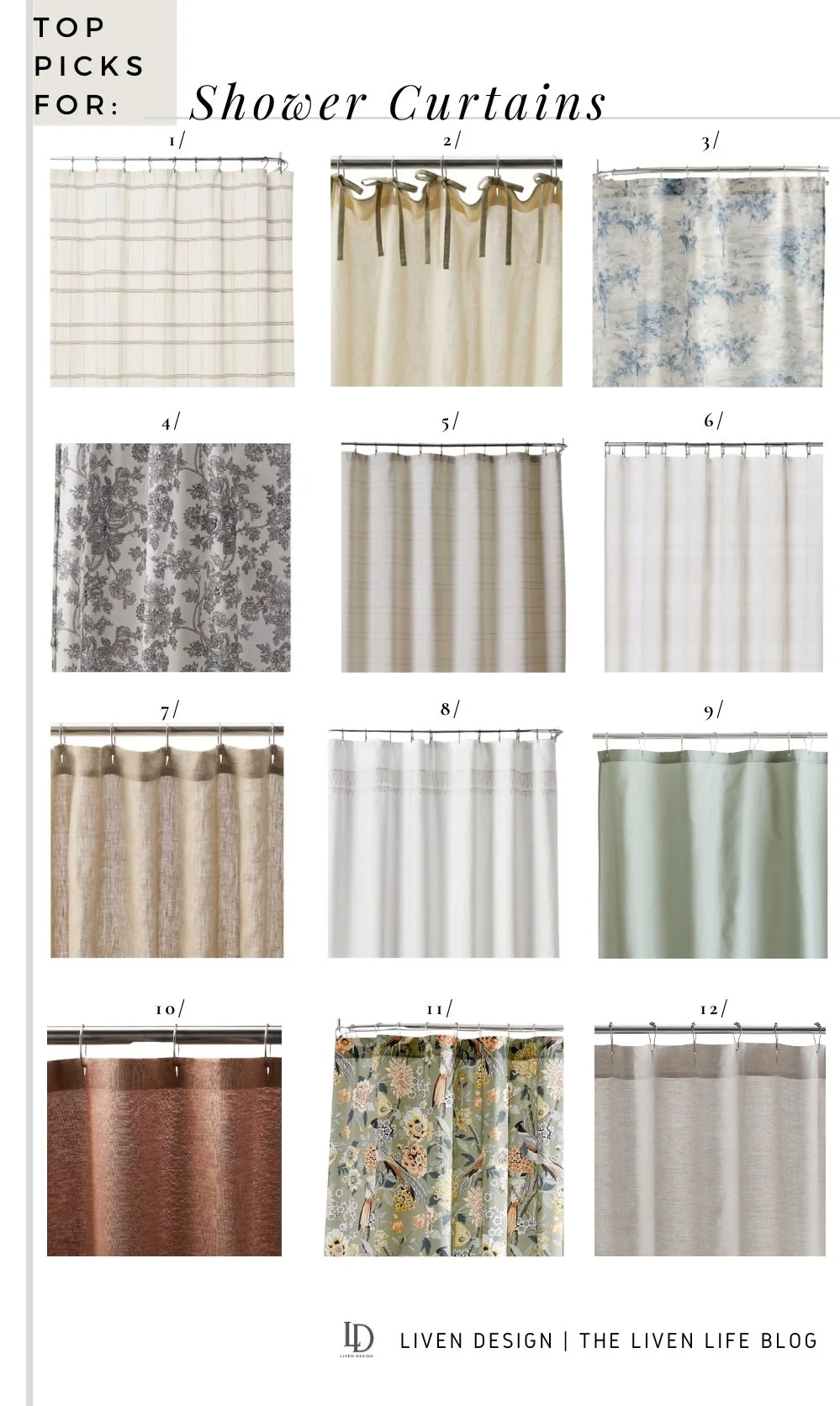 Elevate Your Bathroom With A Stylish Shower Curtain — LIVEN DESIGN
