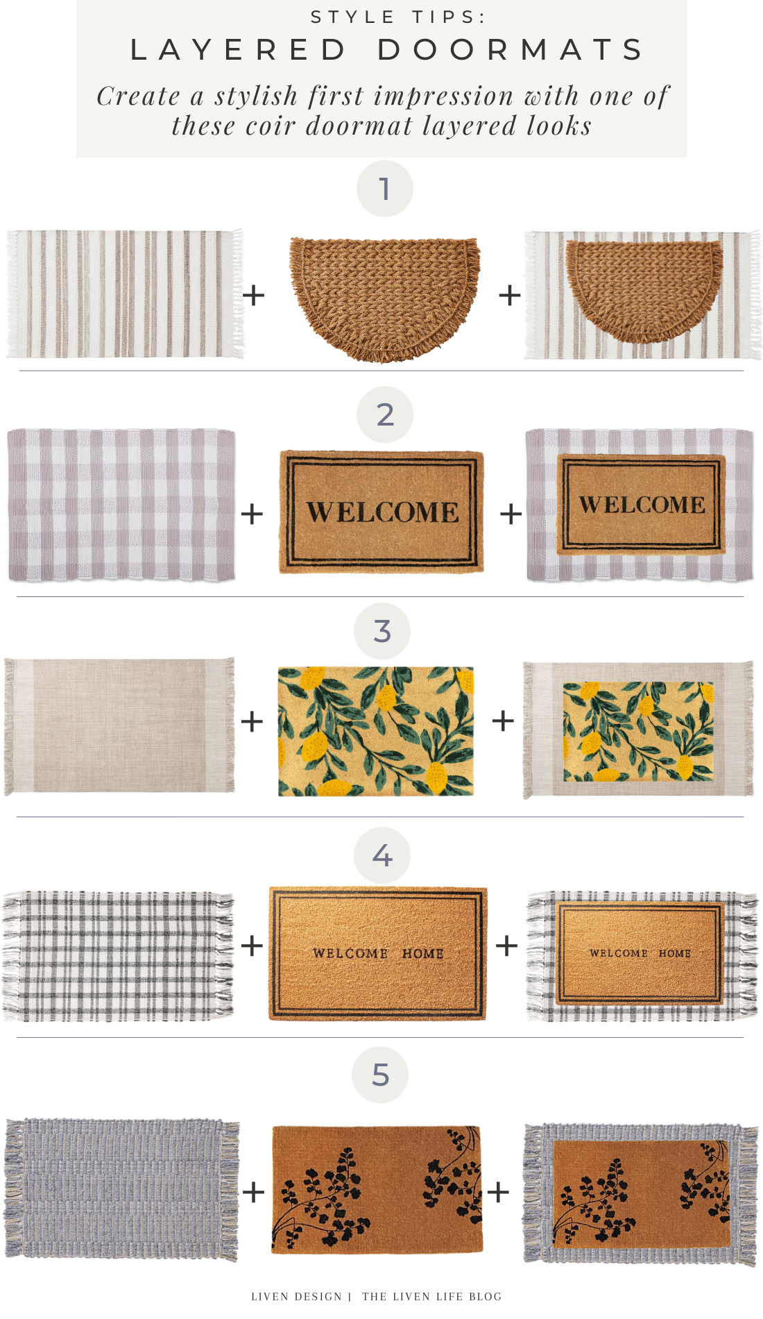 Layered Doormat and Rug Ideas for Fall - Modern Glam