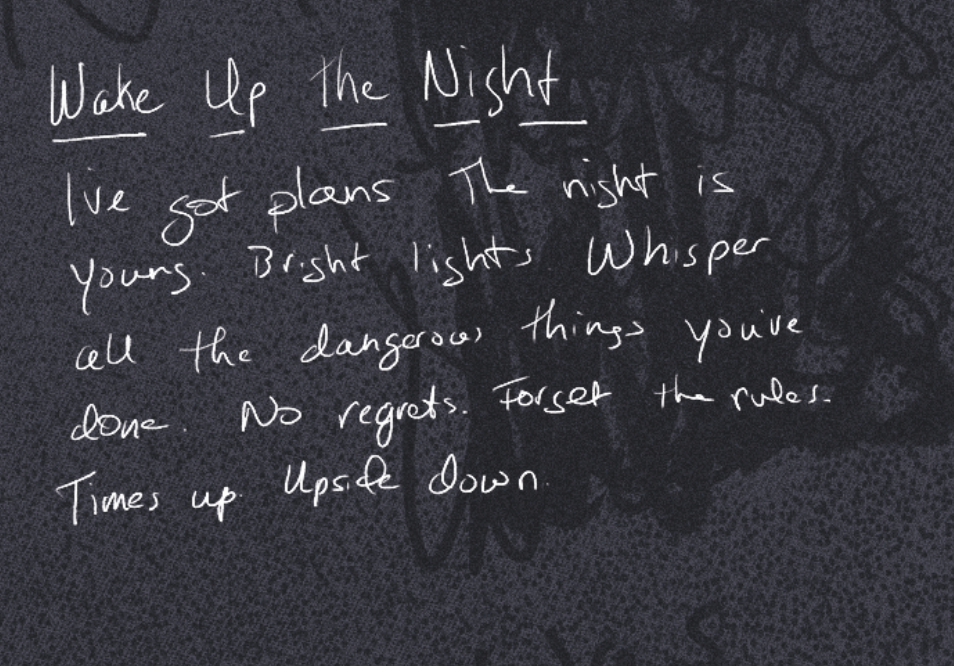wake up the night.