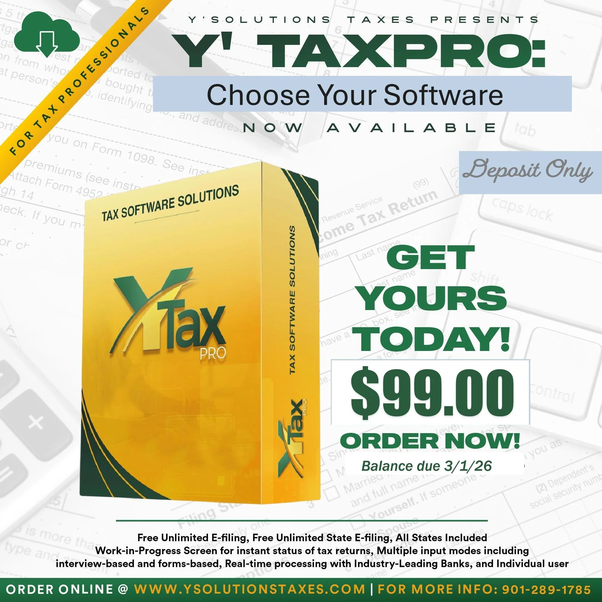 Tax Software DEPOSIT