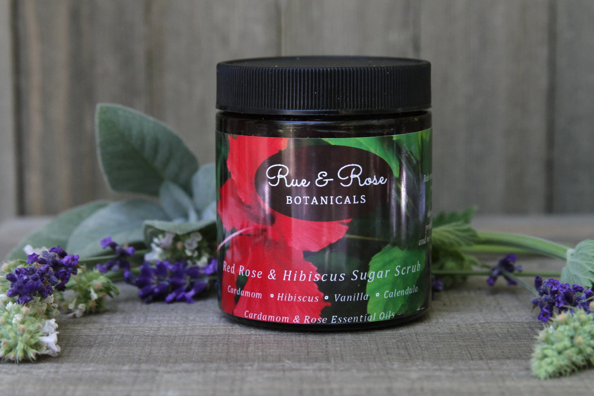 Red Rose and Hibiscus Sugar Body Scrub