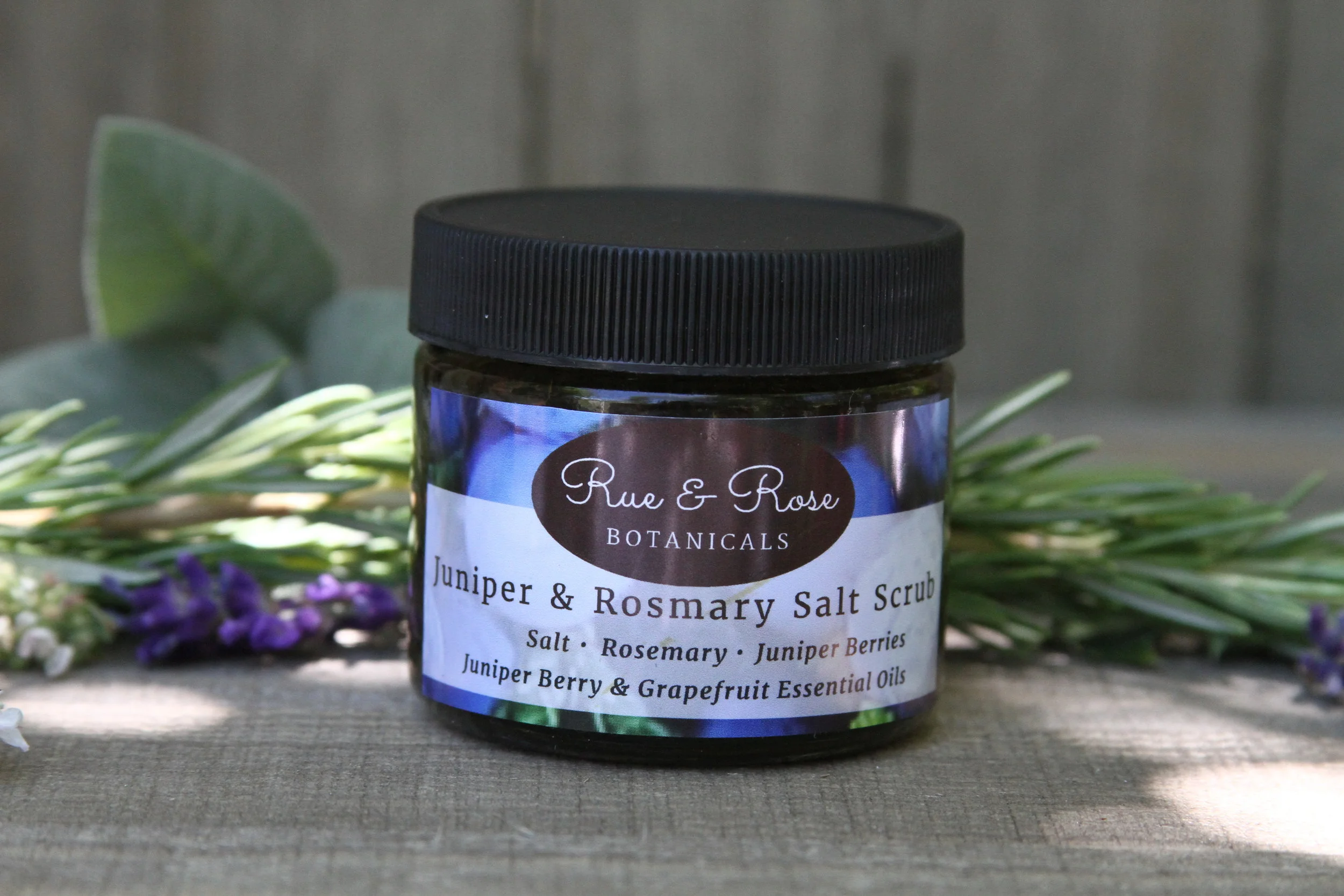 Juniper and Rosemary Salt Body Scrub