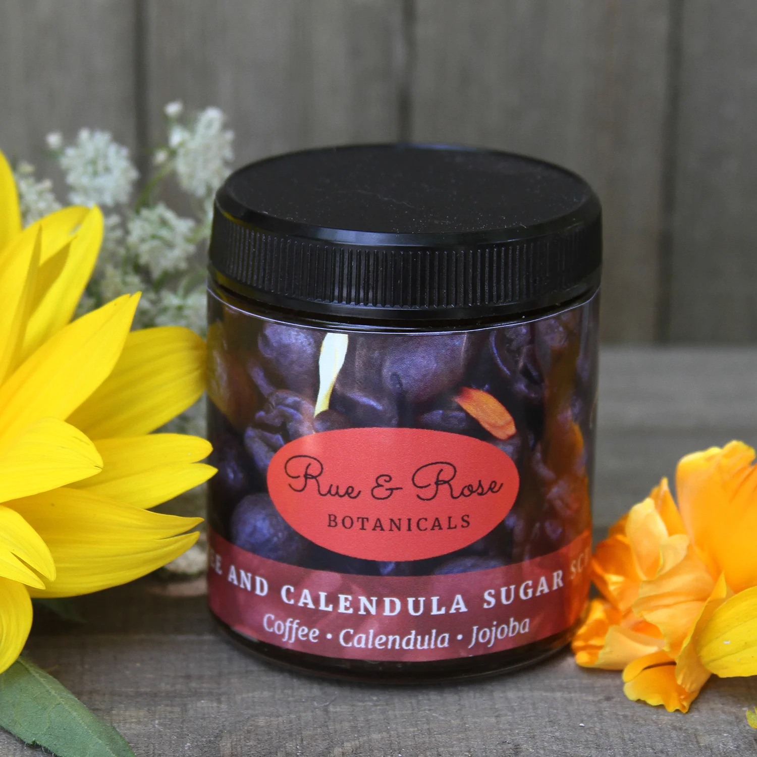 Organic Coffee, Calendula, Sugar Scrub