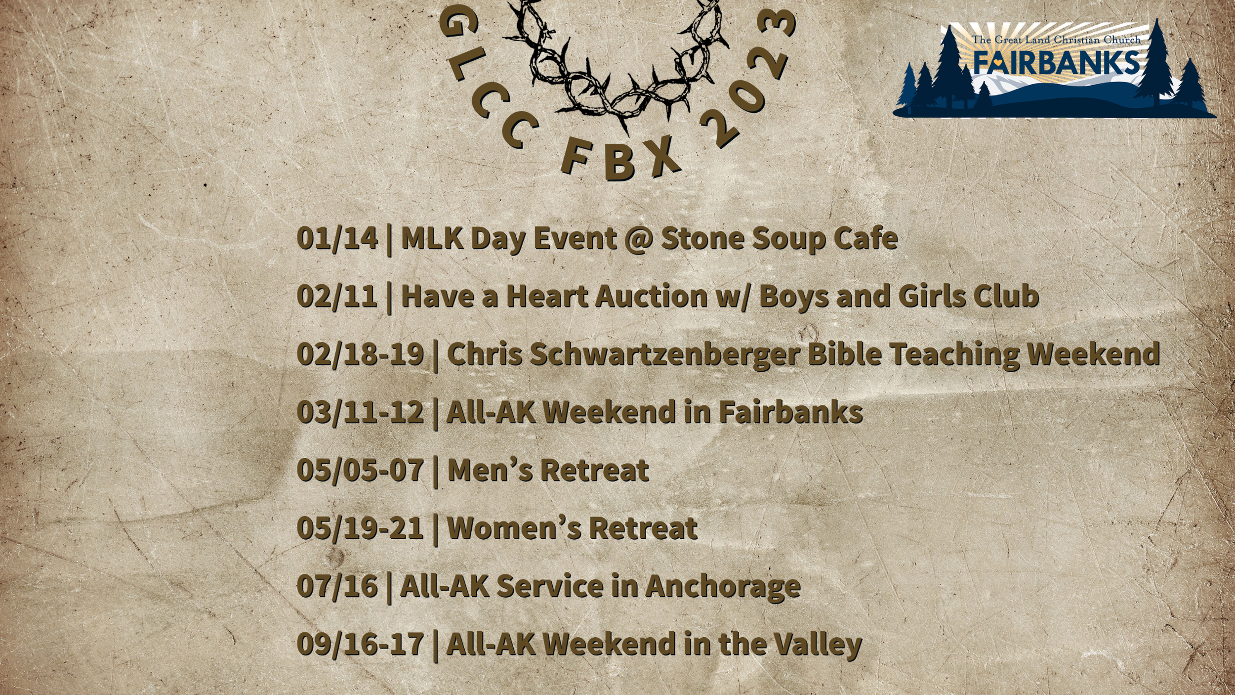 2023 Calendar — Great Land Christian Church Fairbanks