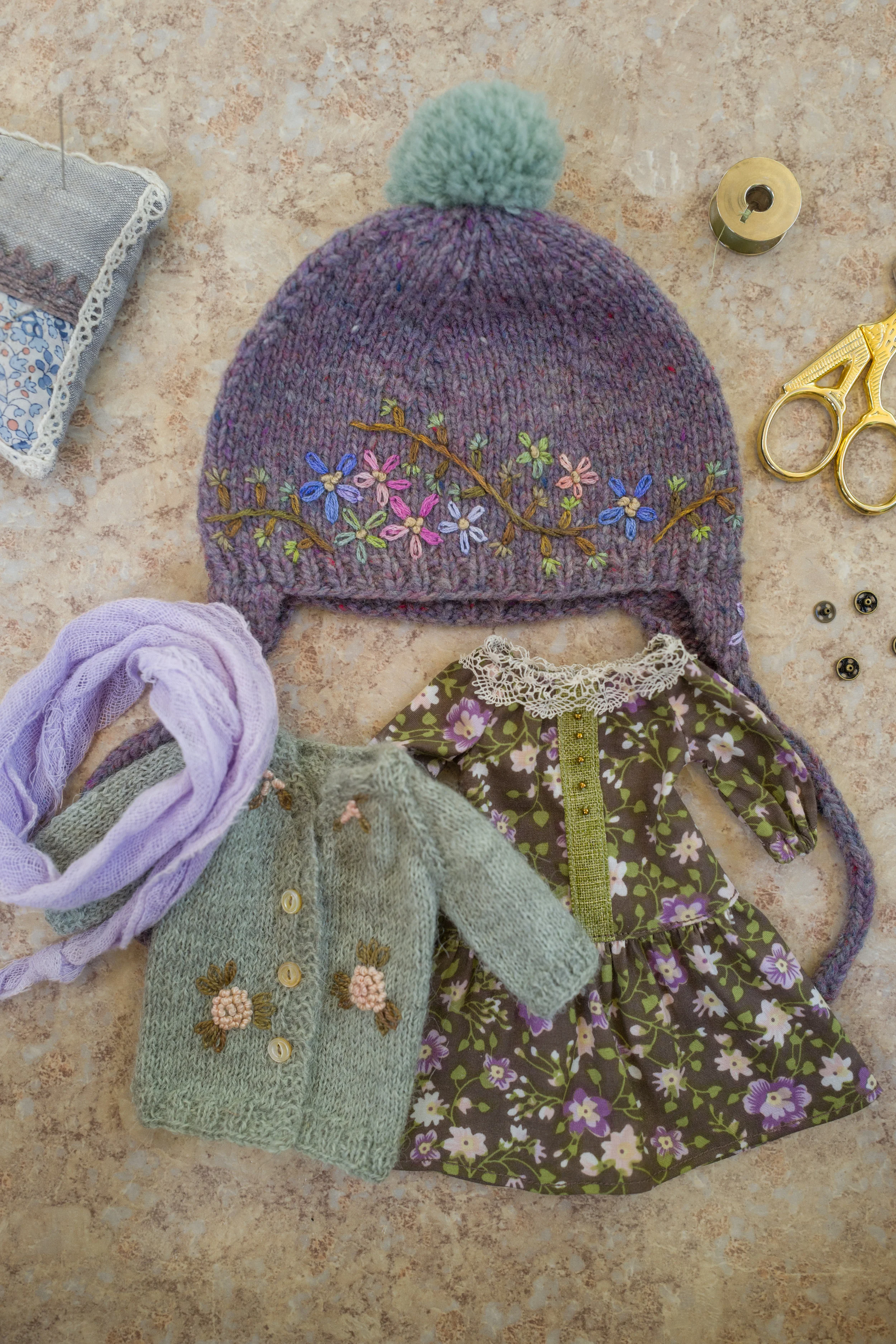 Four Piece Dress Set- Purple 