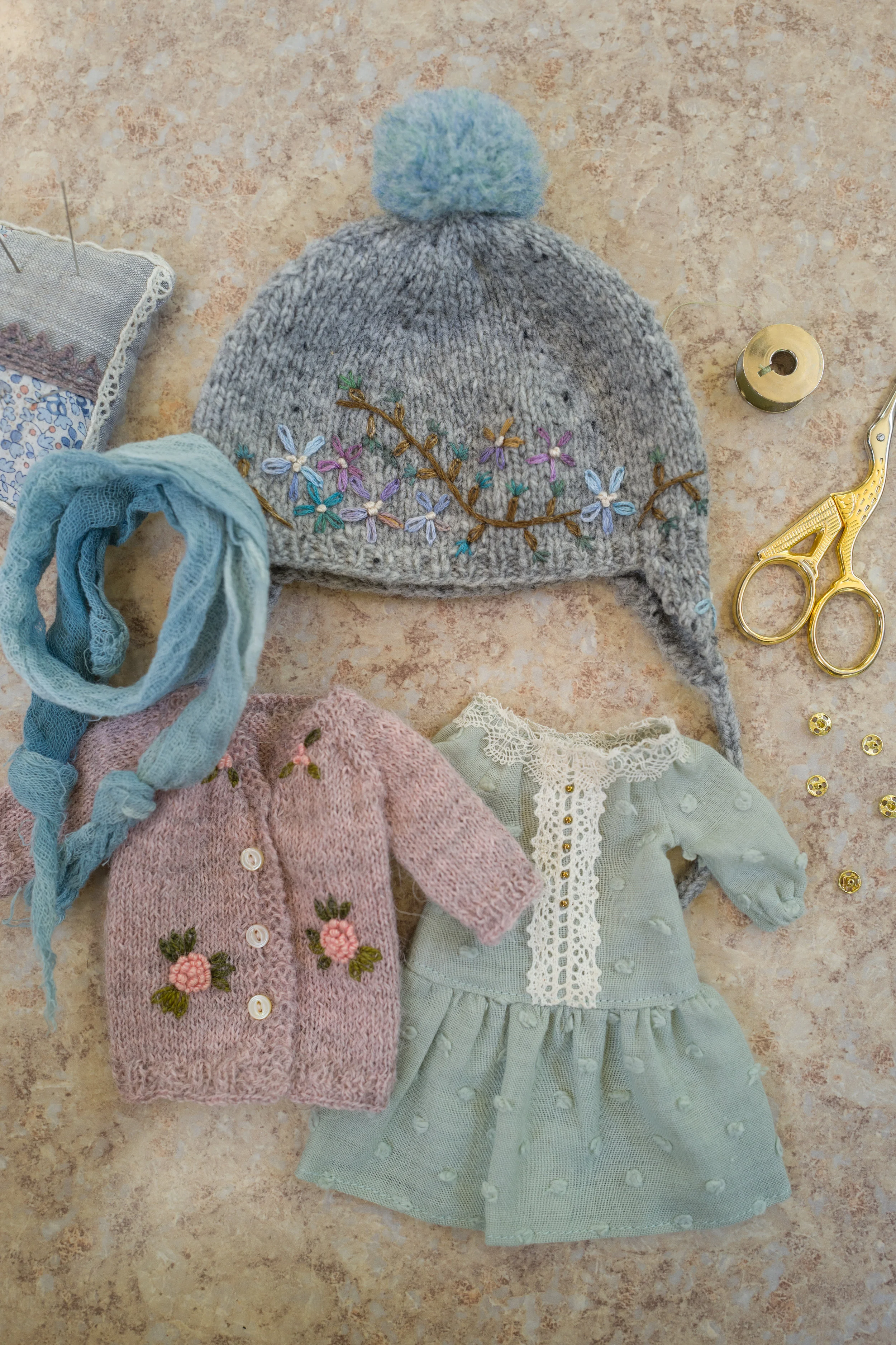 Four Piece Dress Set- Grey