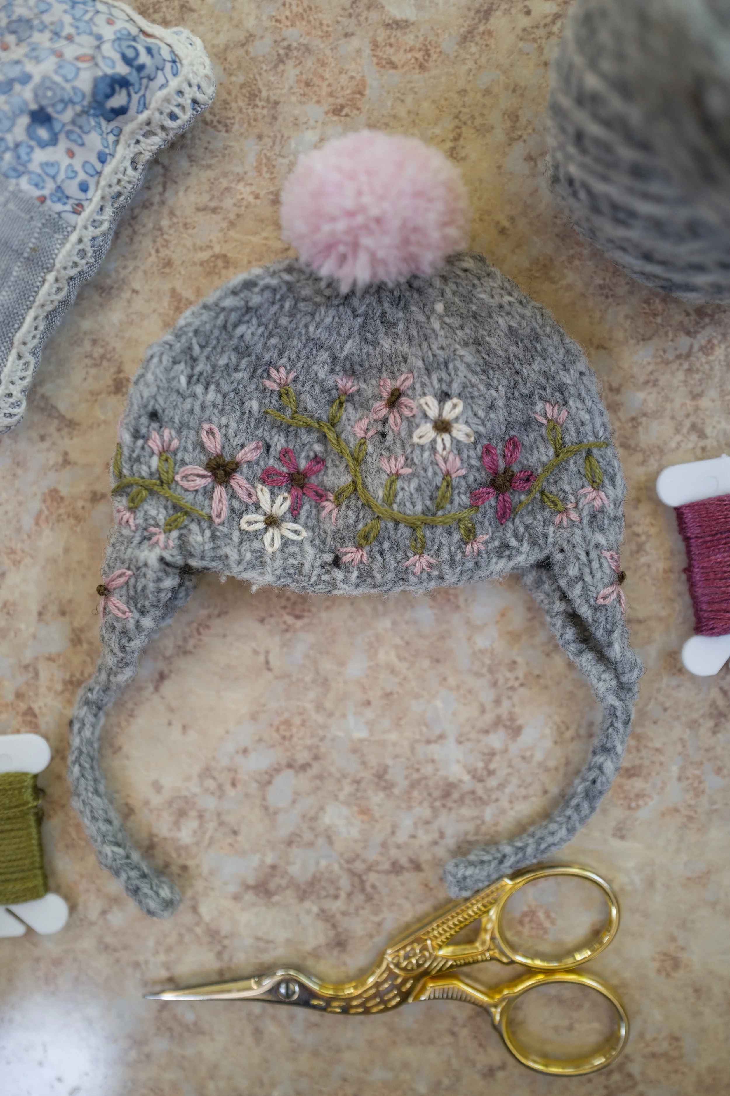 HOLALA Embroidered Hat- Grey