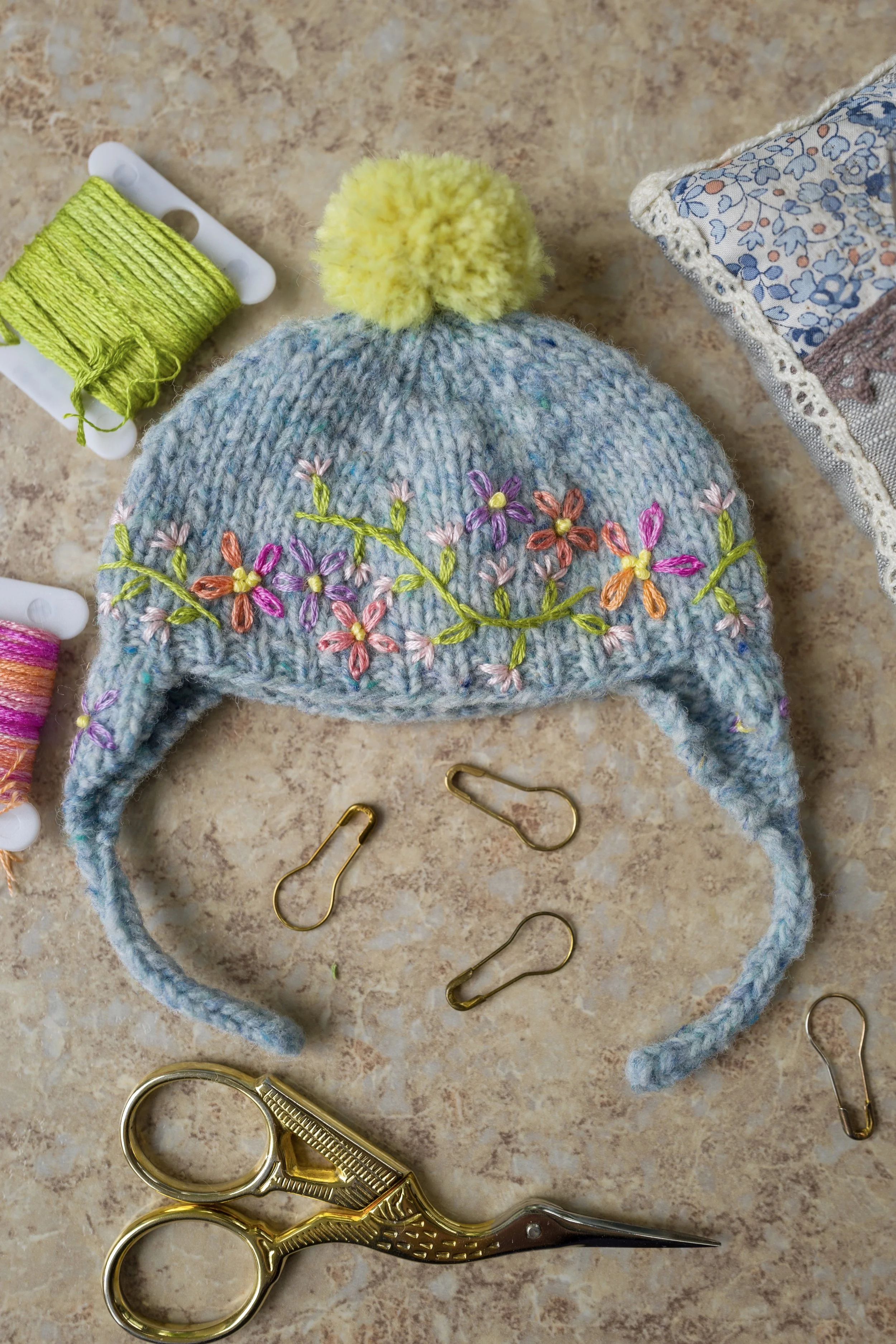 Embroidered HOLALA Hat- Sky Blue 