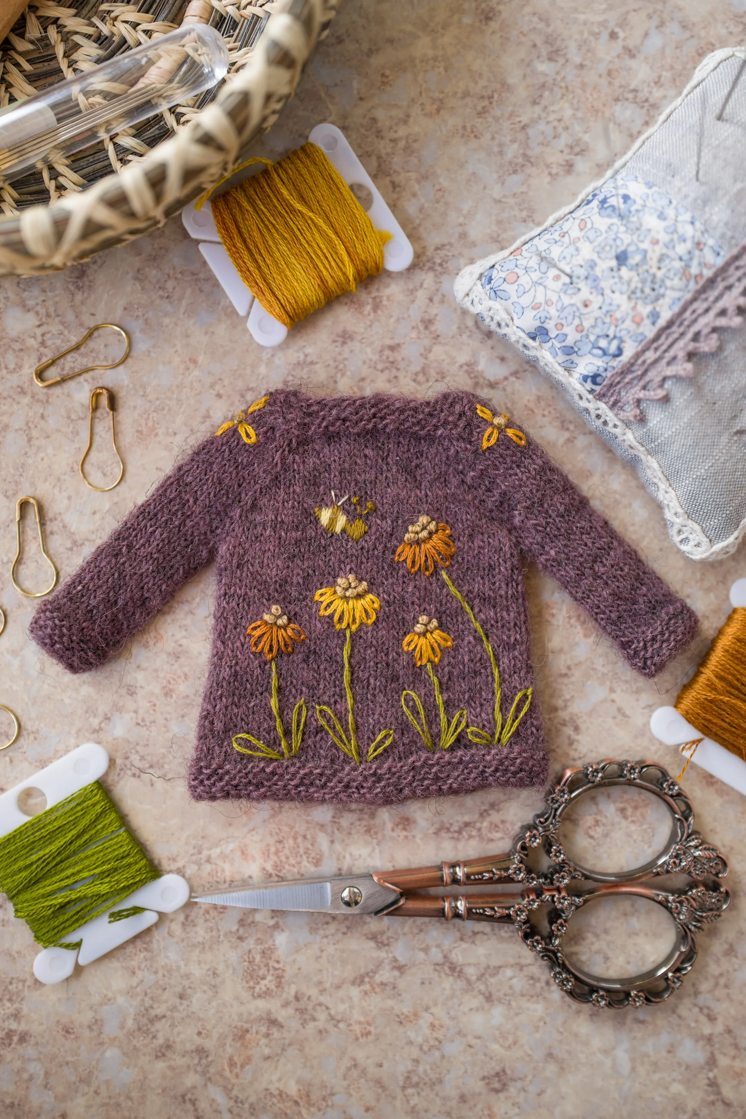 FOR NEW 2019 CUSTOMERS ONLY- Embroidered Sweater Plum