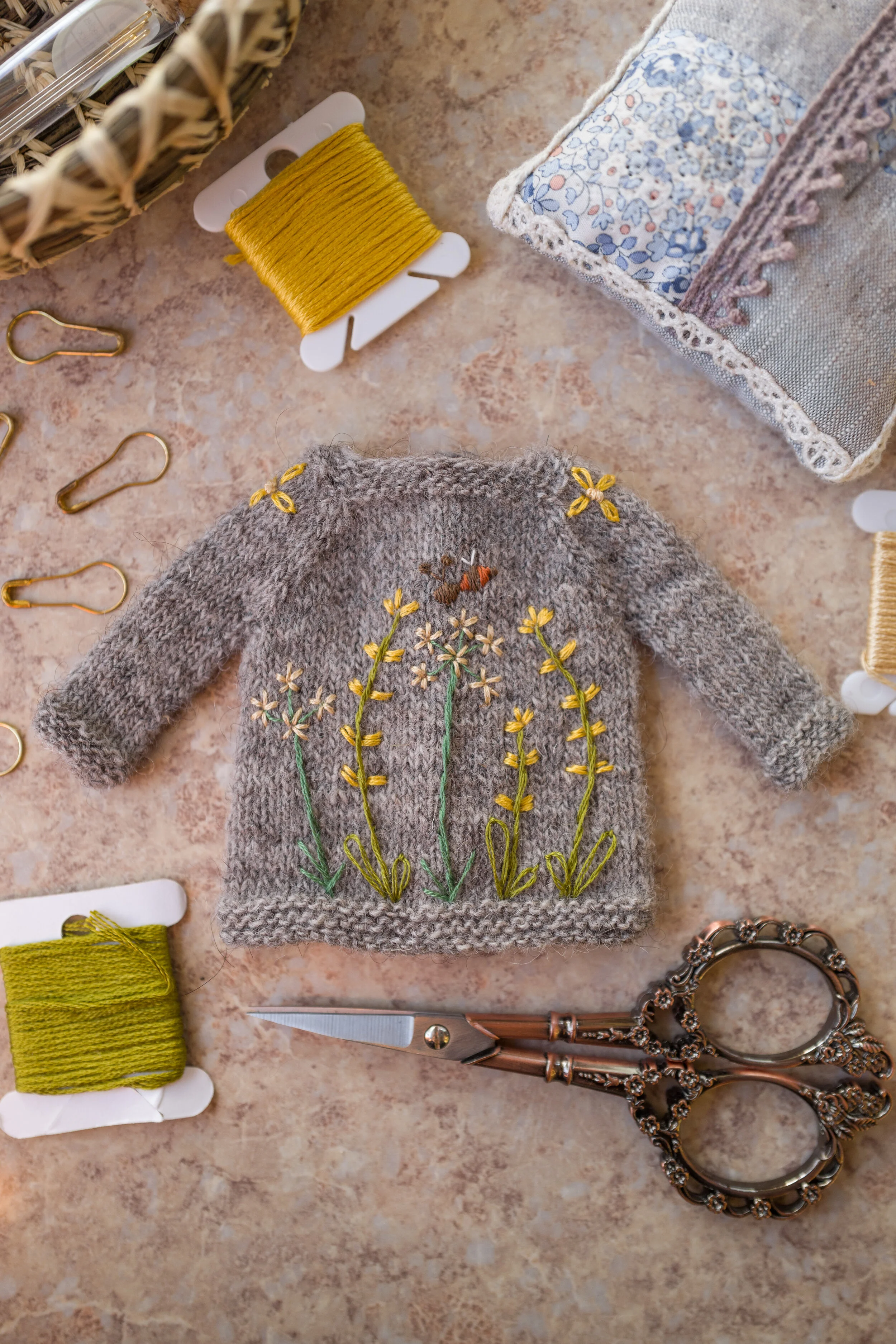 FOR NEW 2019 CUSTOMERS ONLY- Embroidered Sweater Grey