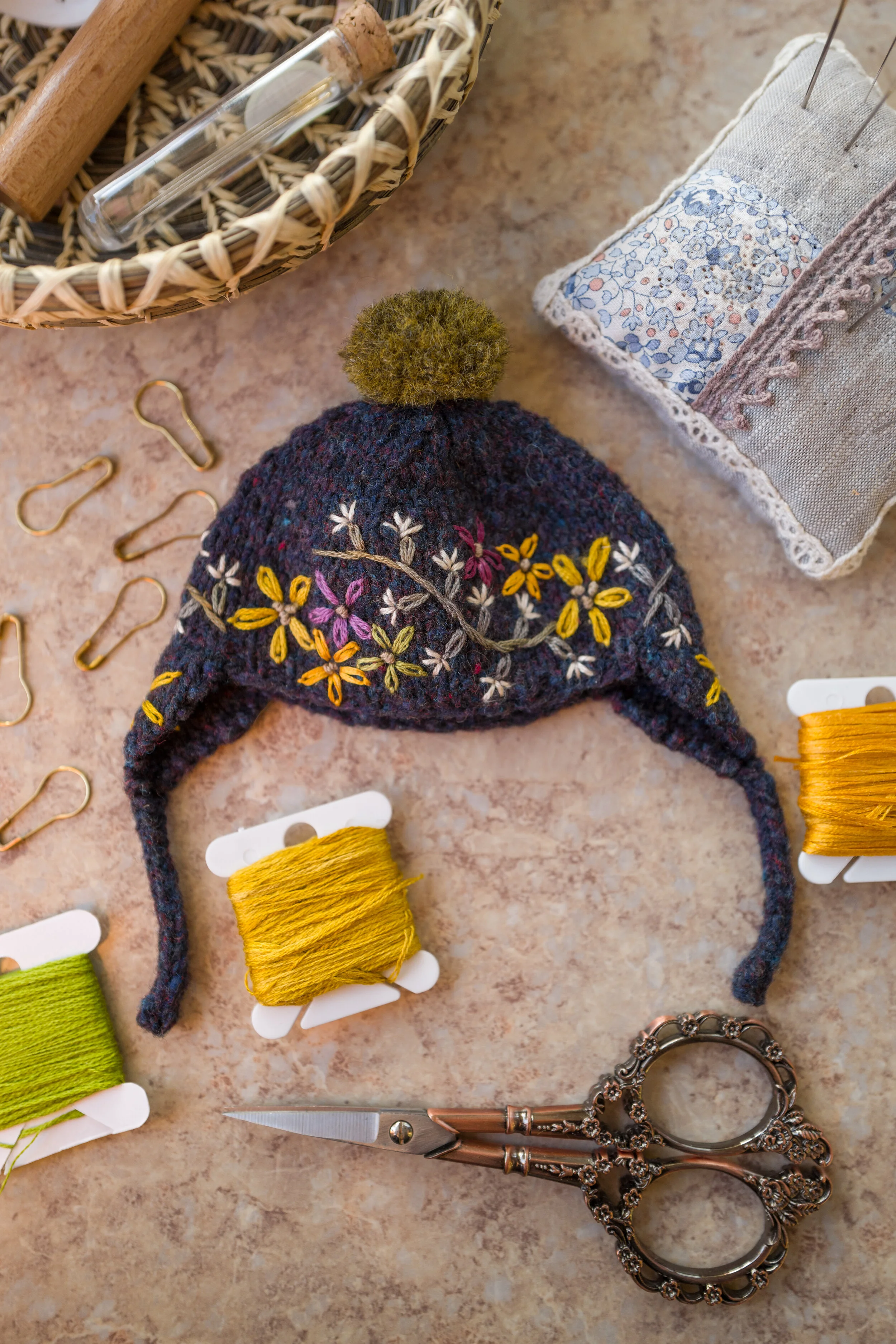 HOLALA Embroidered Hat- Midnight Blue