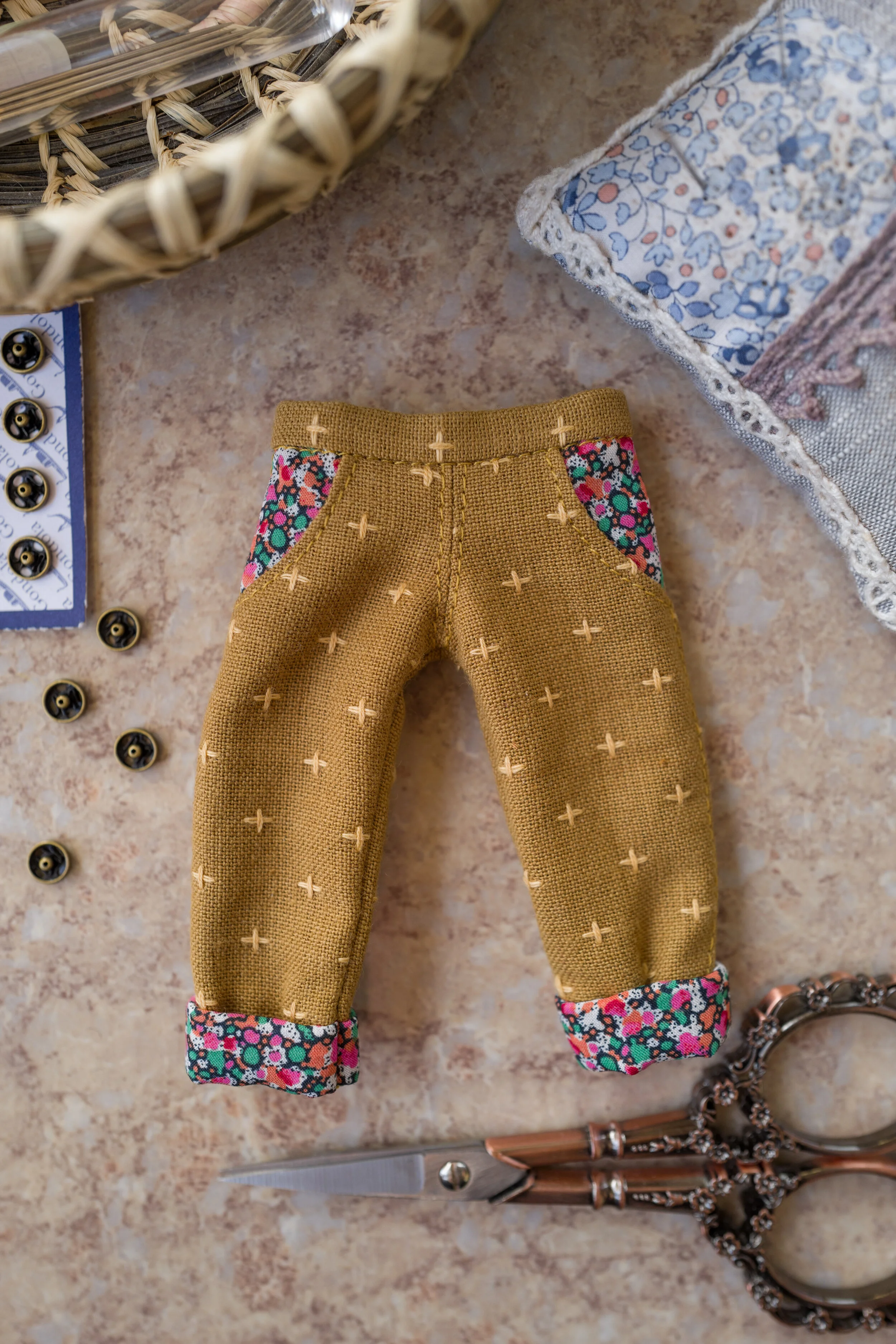 BLYTHE Cropped Pants- Light Mustard