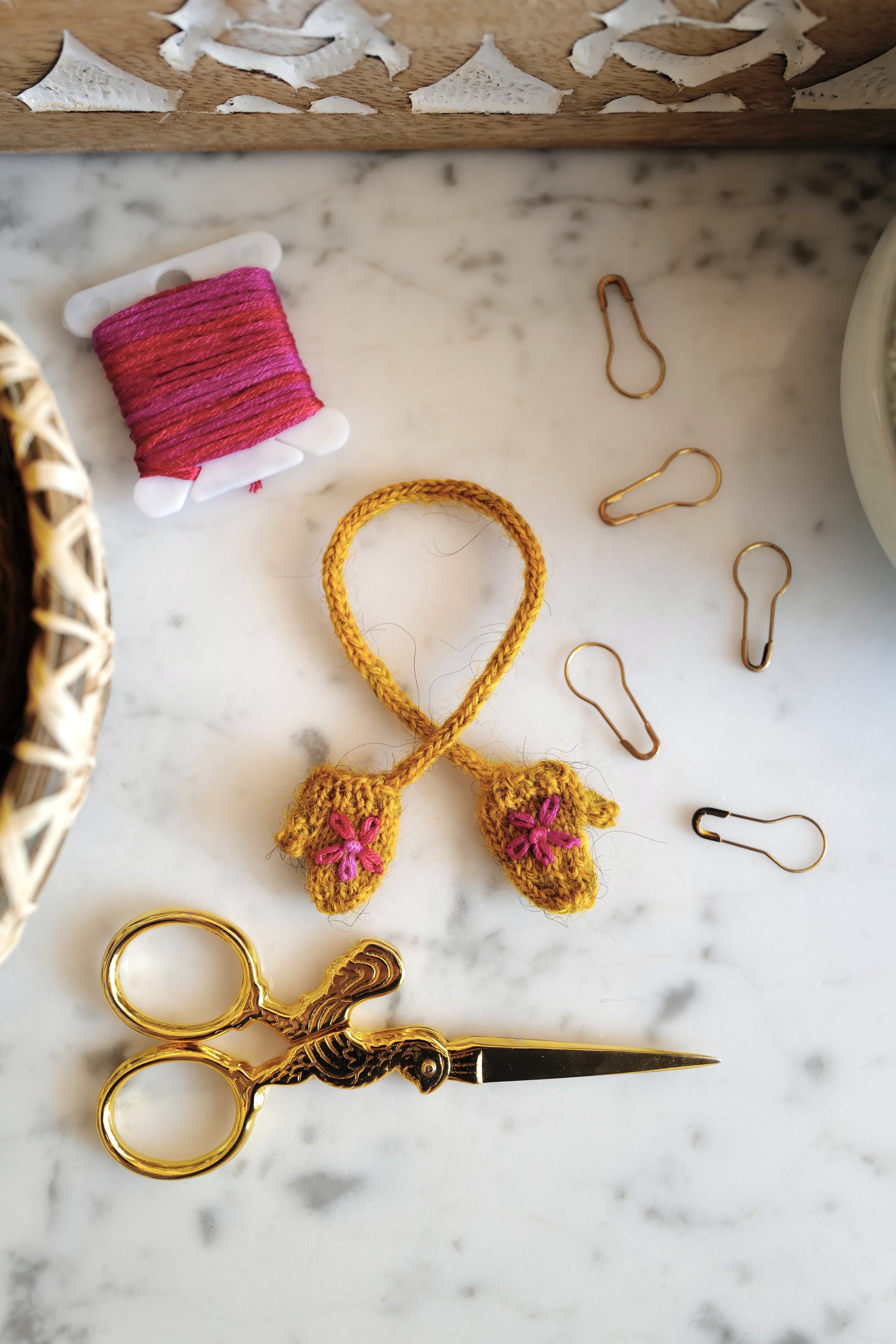 Knitted Mittens- Mustard