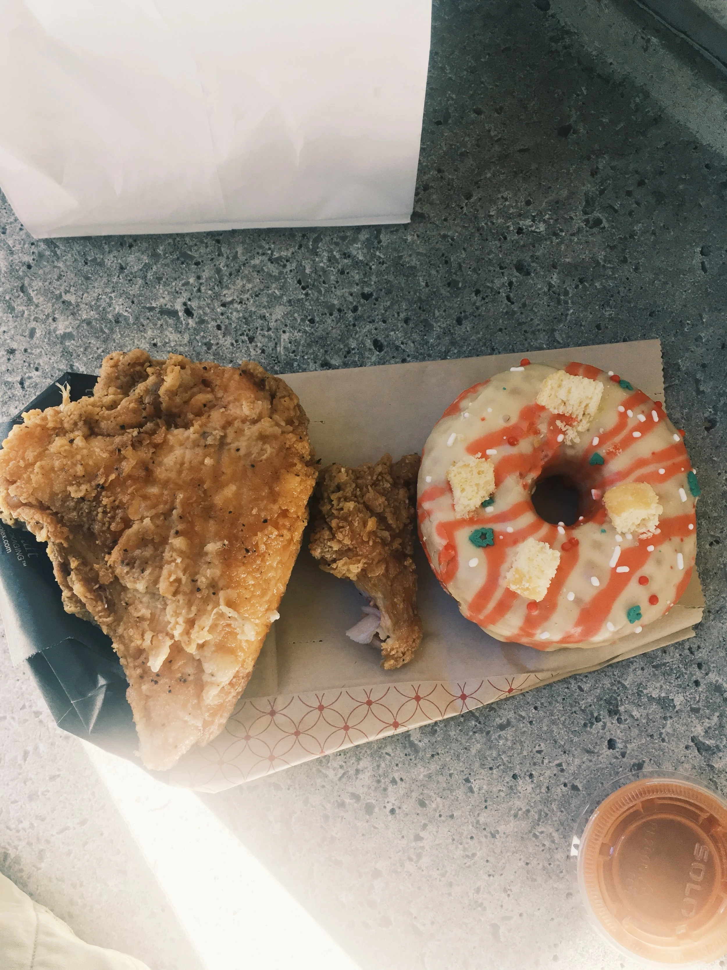 Astro Chicken and Donuts..6/10.. The donut is better than the chicken.. Popeyes shuts them down on their worst day.