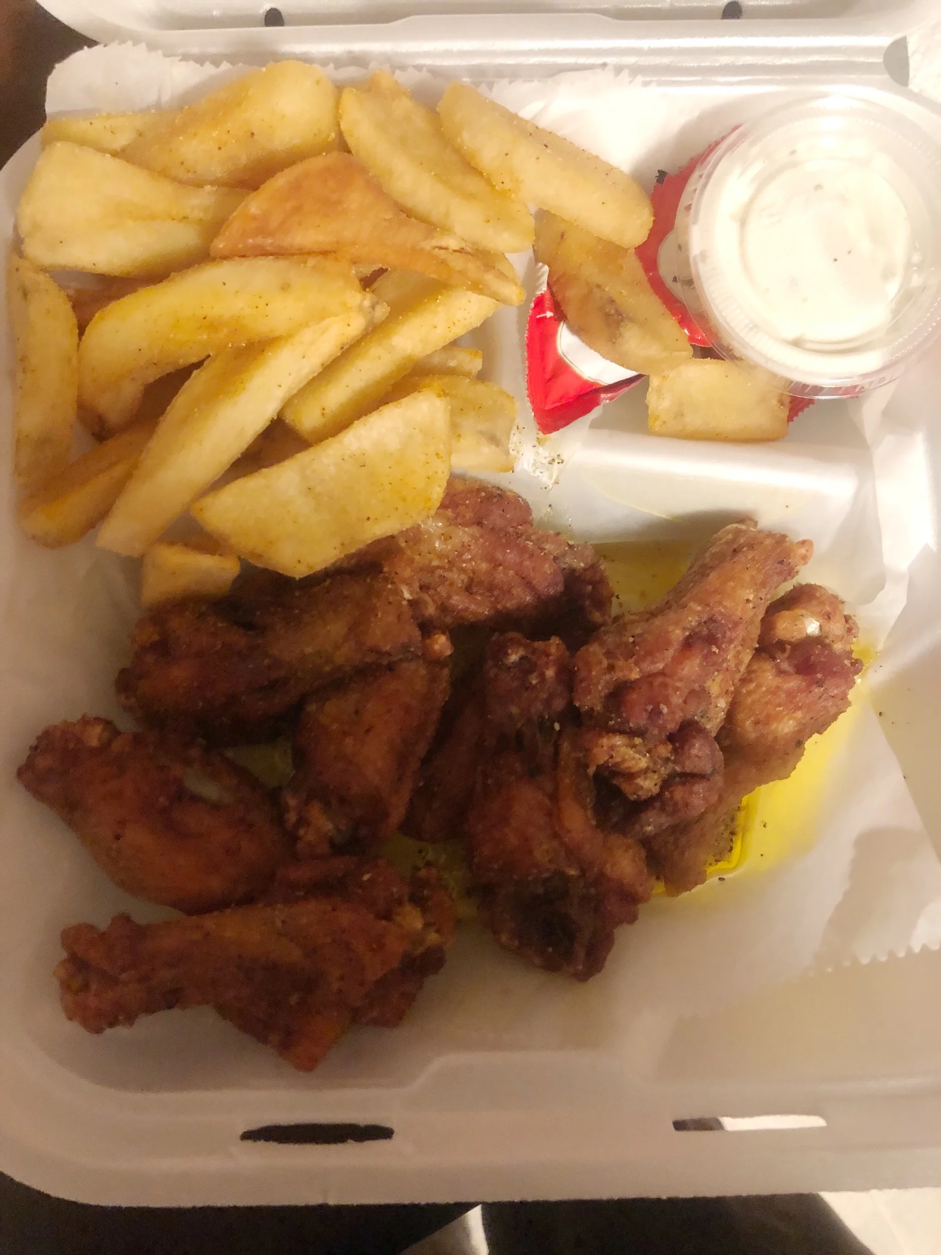 Lemon pepper wings from Magic City Gentleman’s Club in Atlanta. The perfect crunch, the perfect amount of lemon pepper. However…felt like something was missing. 9/10