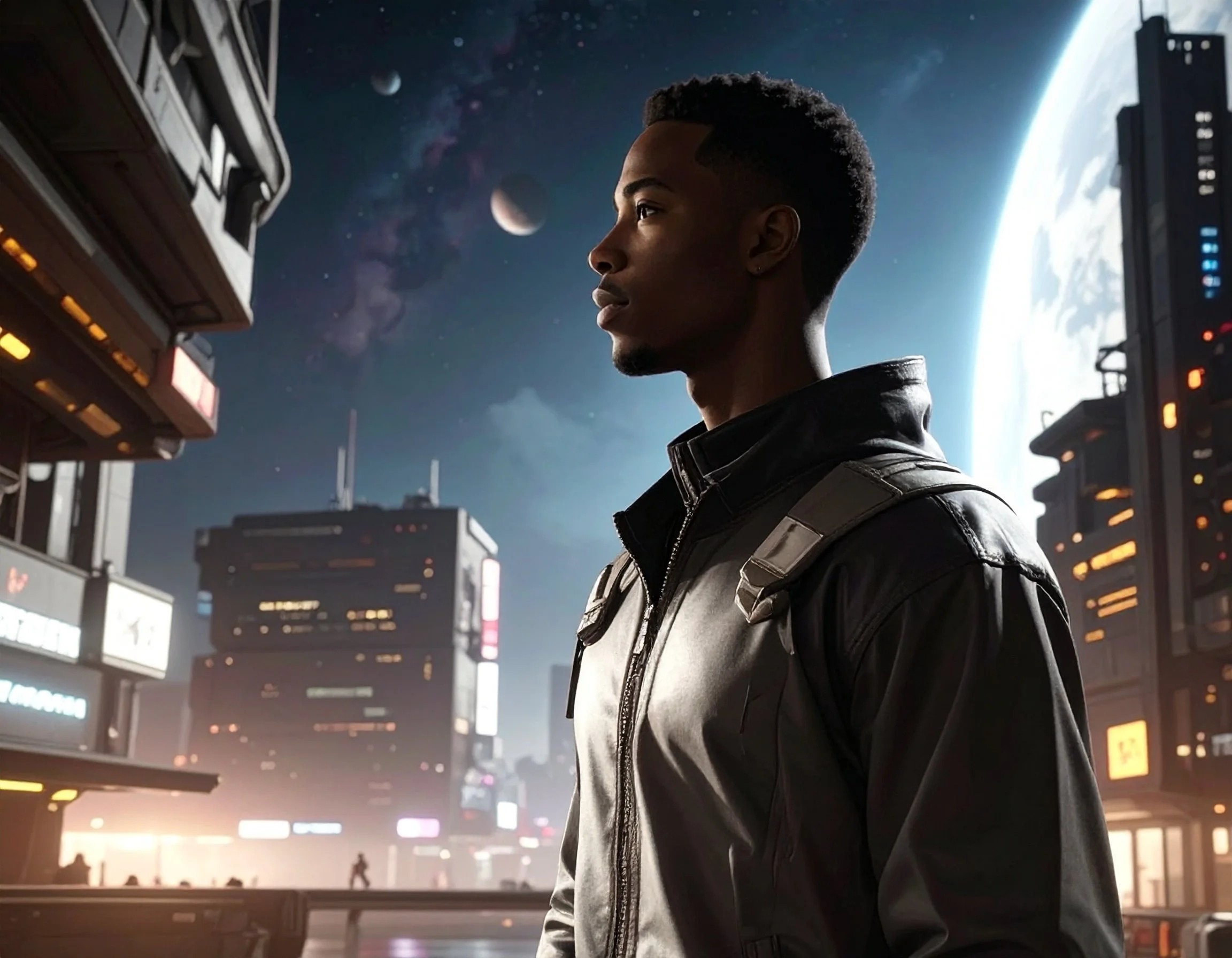 Firefly_galactic environment in hyper realistic anime 3d live action style, with a cyberpunk  400731.jpg