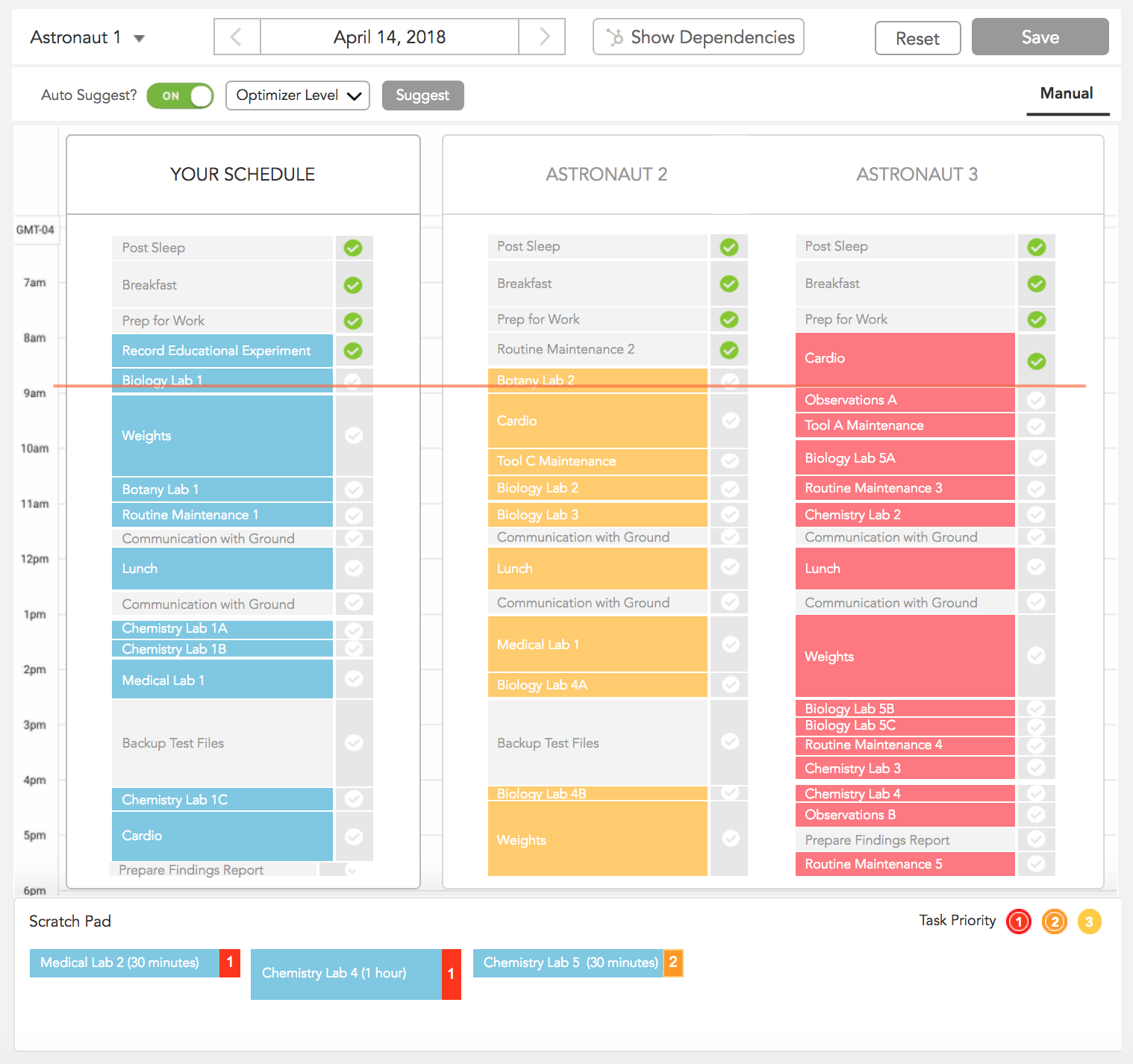 Manual Re-Scheduling