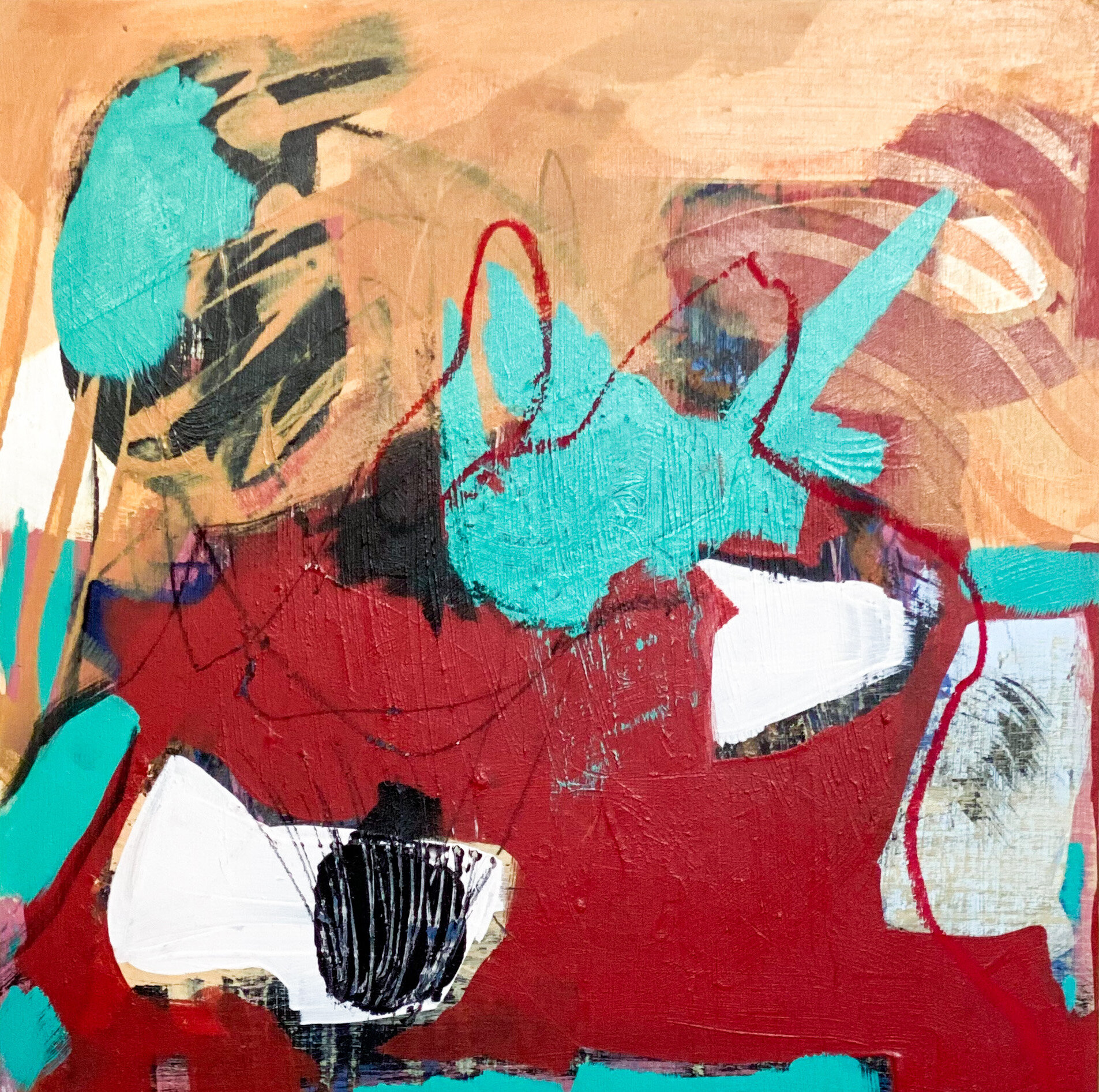 "Isolation Journals" 13.5 x 13.5 inches framed