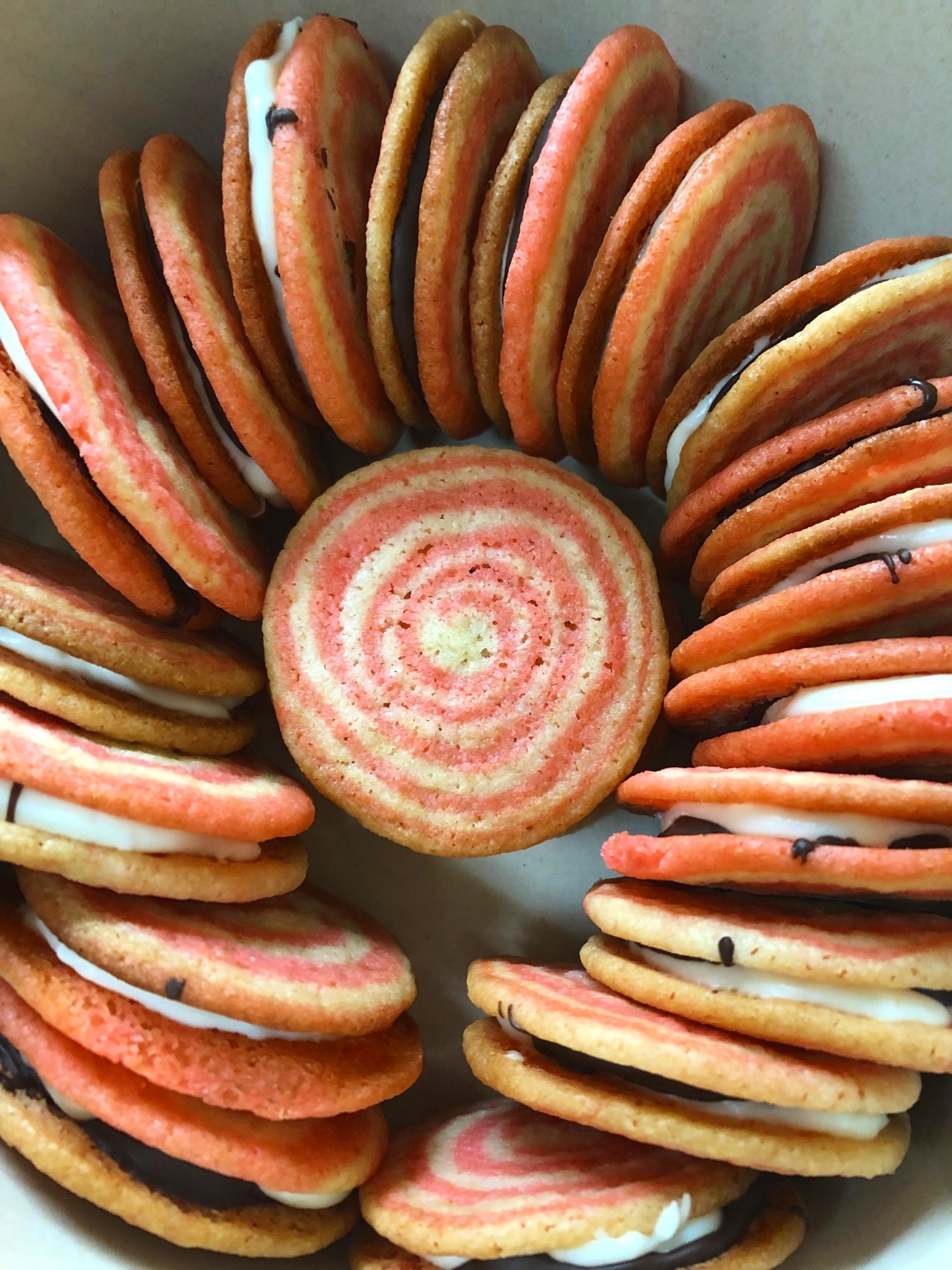 Peppermint Chocolate Sandwich Cookies