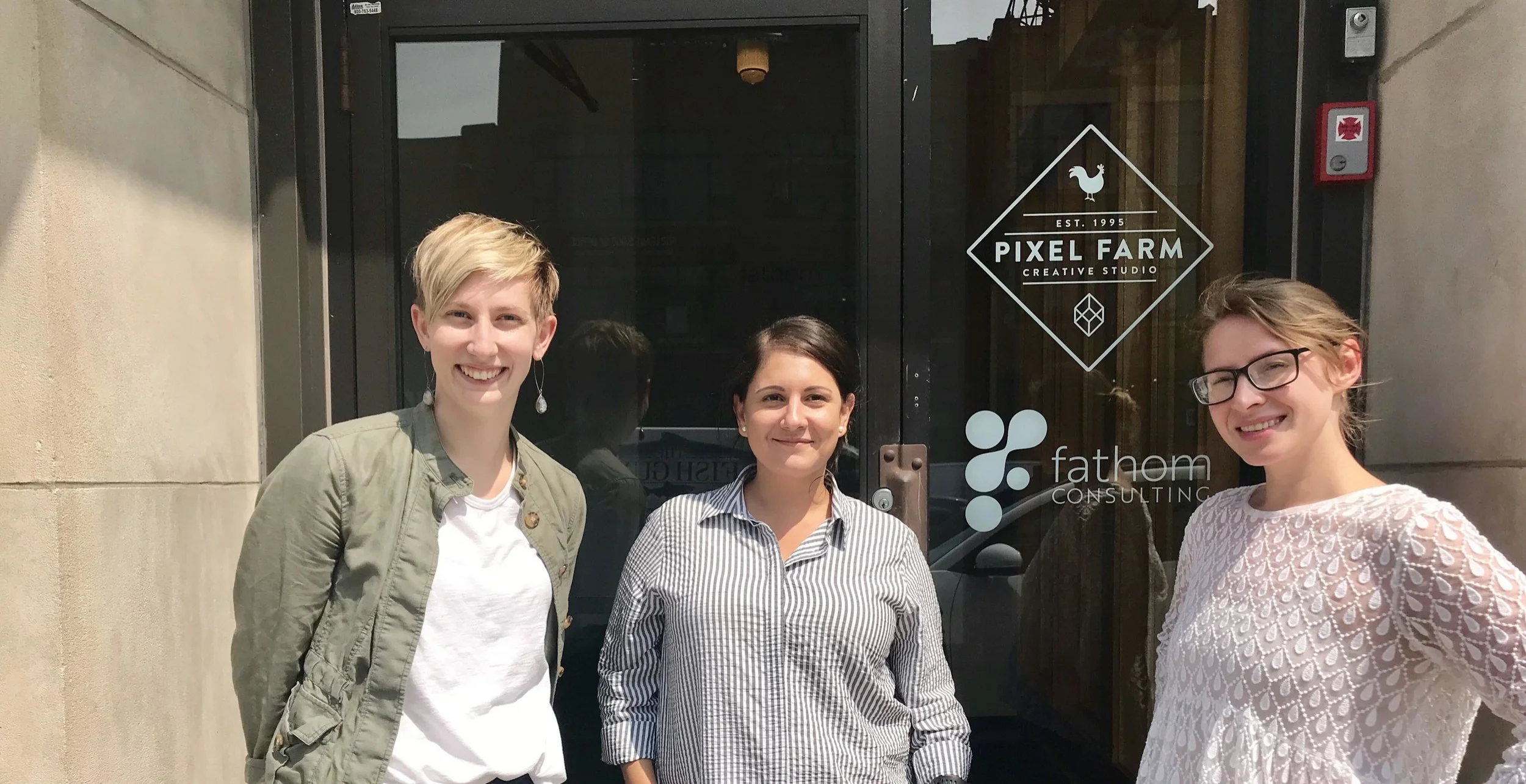 My team and I at Pixel Farm Creative Studio, where we conducted our Usability Testing Sessions. Leana, Anna, Svetlana (left to right)